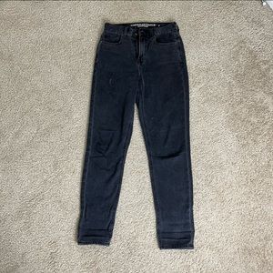 American Eagle Mom Jeans in Dark Grey